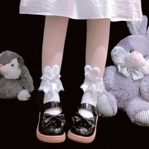 Girl's three-dimensional rabbit ears lolita socks (DJ83)